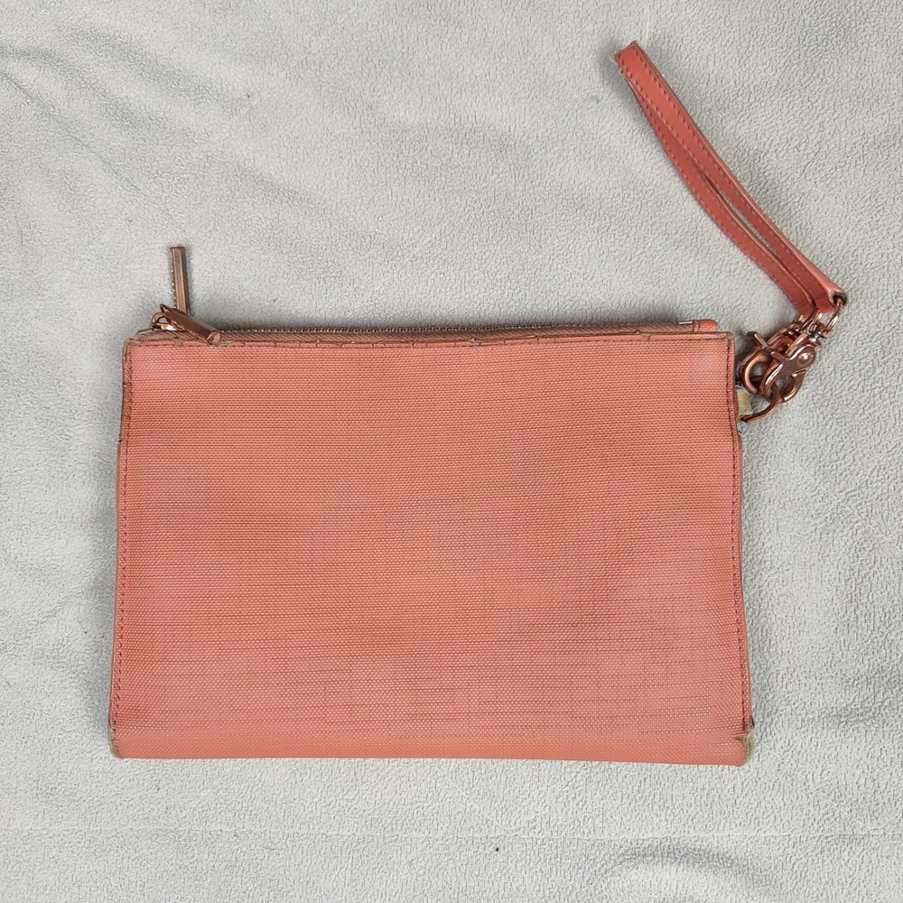 Dagne Dover Coral Wristlet Pouch Clutch Travel‎ Organizer Bag Purse